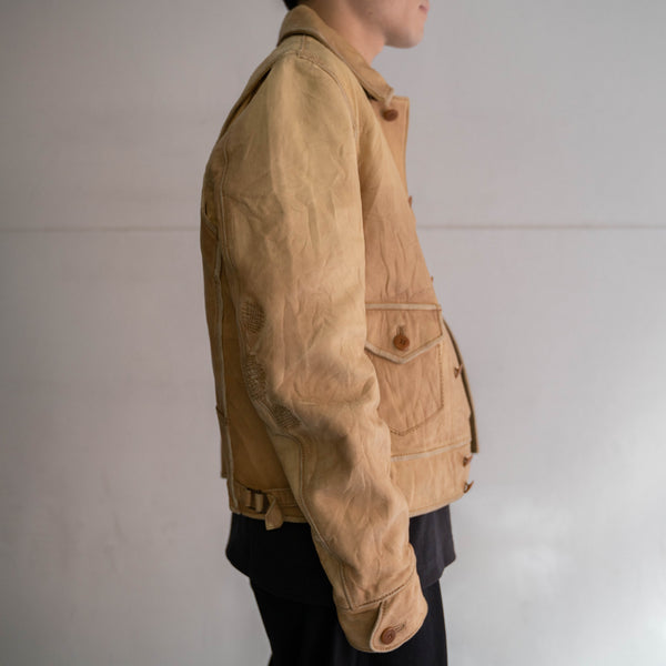 1990s Ralph Lauren light brown short leather blouson