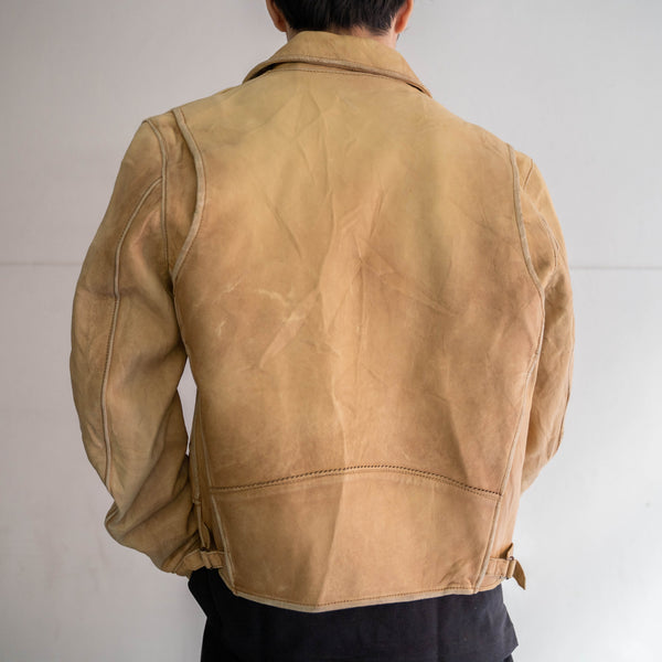 1990s Ralph Lauren light brown short leather blouson
