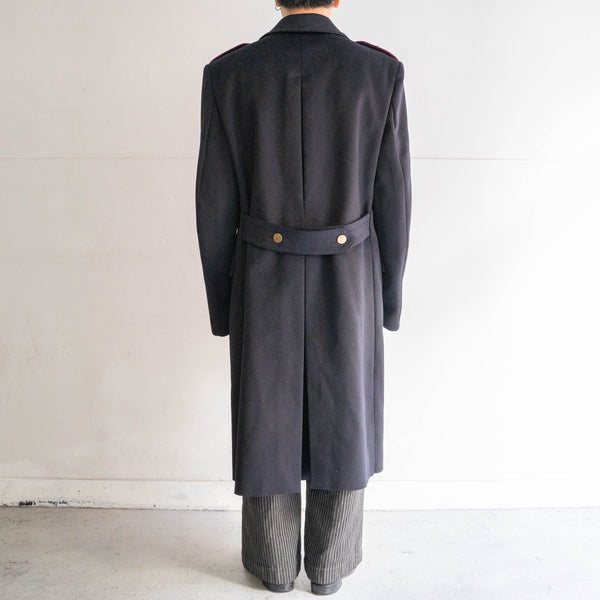 1970-80s italian military dark navy wool coat -with gold buttons- 'dead stock'