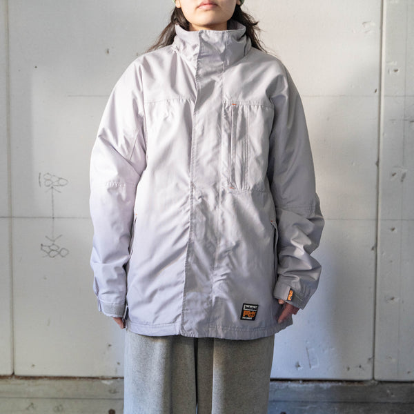 2000s "Timberland" silver color high neck outdoor jacket