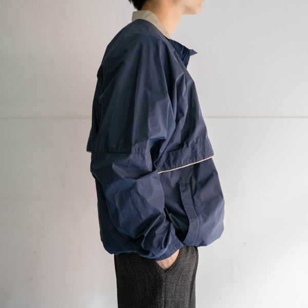 1990-00s NIKE navy nylon blouson -good gimmick-