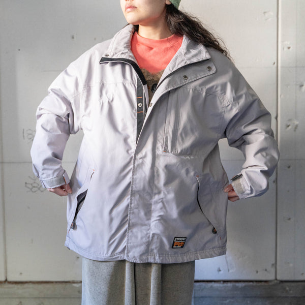 2000s "Timberland" silver color high neck outdoor jacket