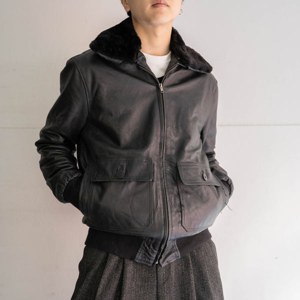 1990s black G-1 leather jacket