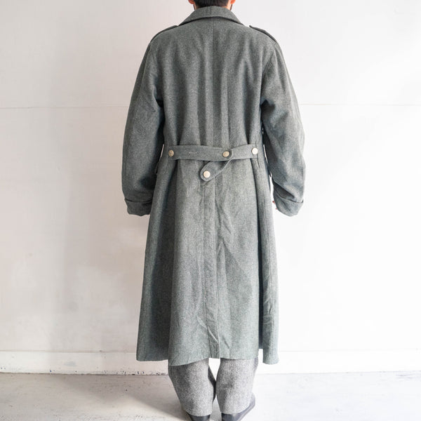 1950-60s Swiss military double breasted wool coat -with chin strap- 'mint condition'　