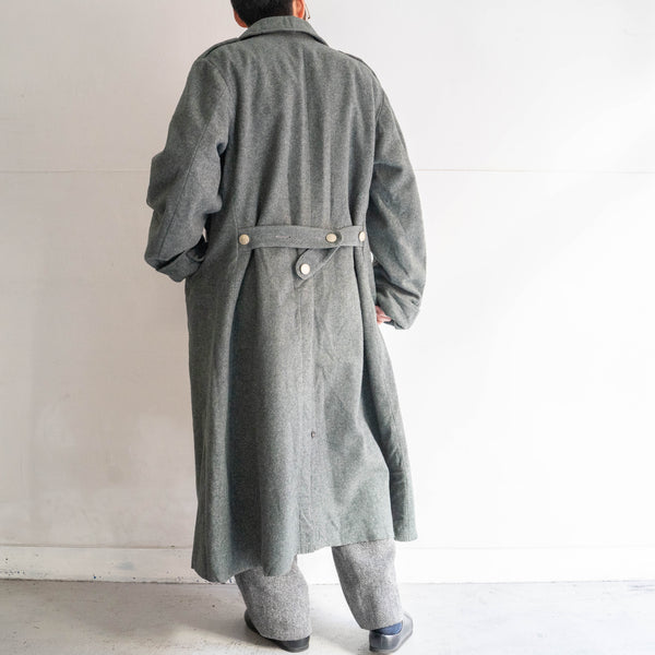 1950-60s Swiss military double breasted wool coat -with chin strap- 'mint condition'　