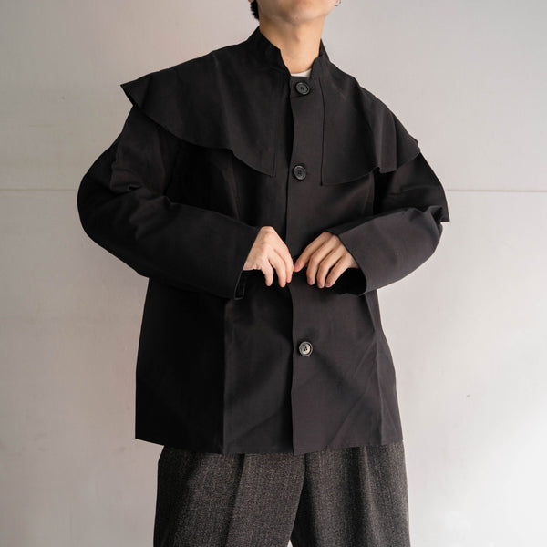 1970s Italy black frock jacket 'dead stock'