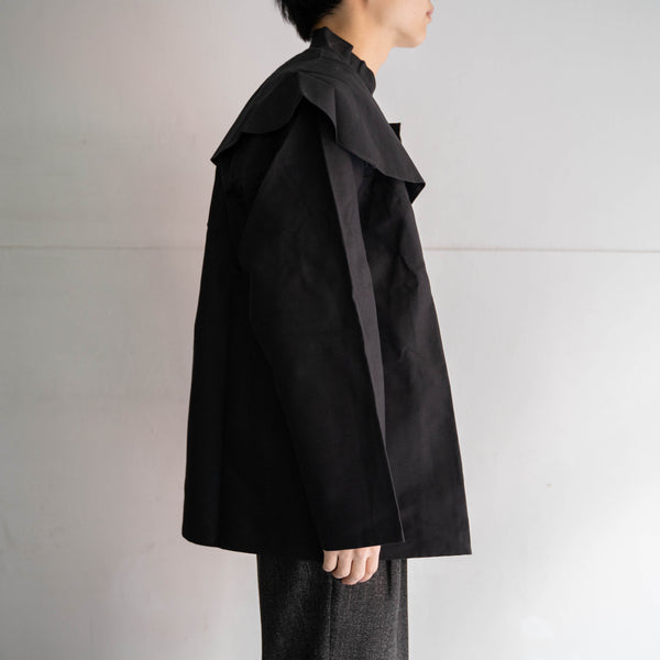 1970s Italy black frock jacket 'dead stock'