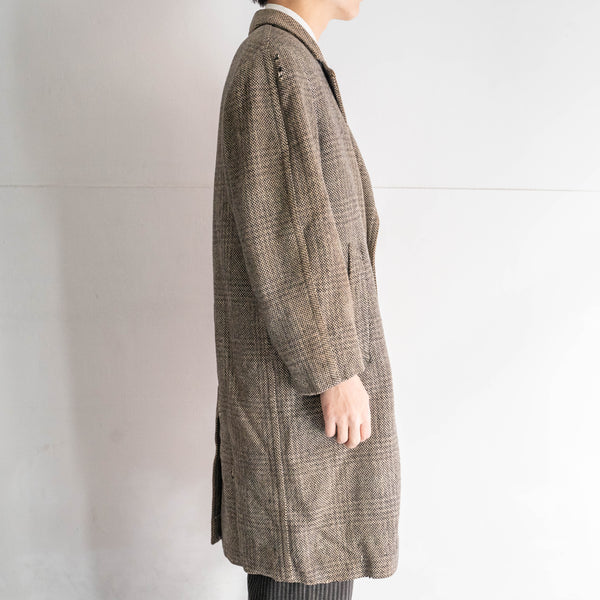 around 1960s France double breasted tweed coat "boro"