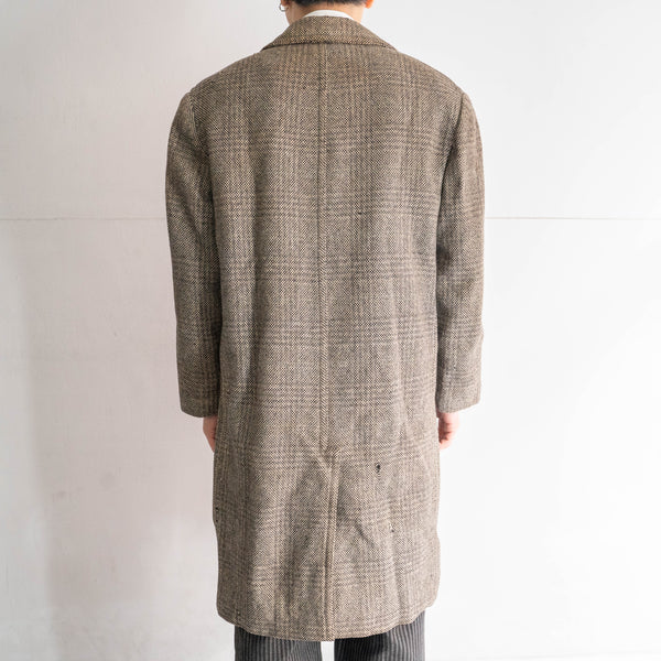 around 1960s France double breasted tweed coat "boro"