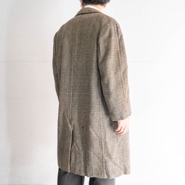 around 1960s France double breasted tweed coat "boro"