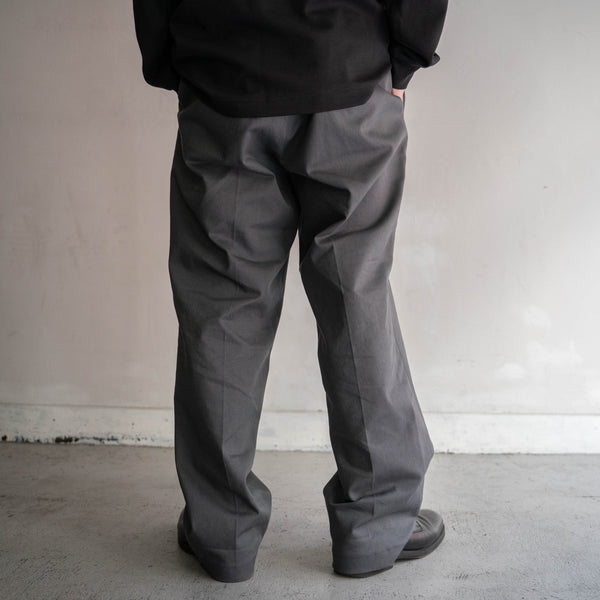 2000s Italian military blue gray chino slacks -waist remake- 'dead stock'