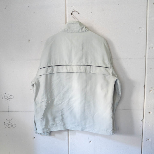 2000s "Timberland" silver color high neck nylon anorak parka