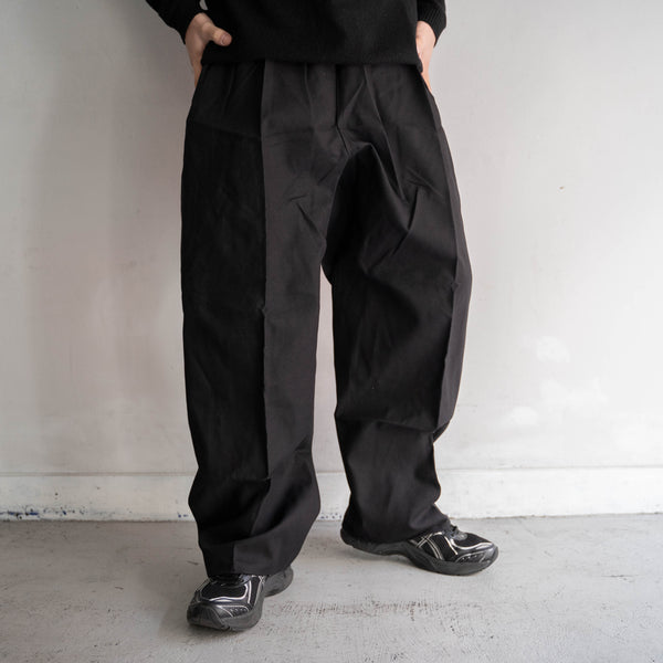 1970s Italy black easy pants 'dead stock'