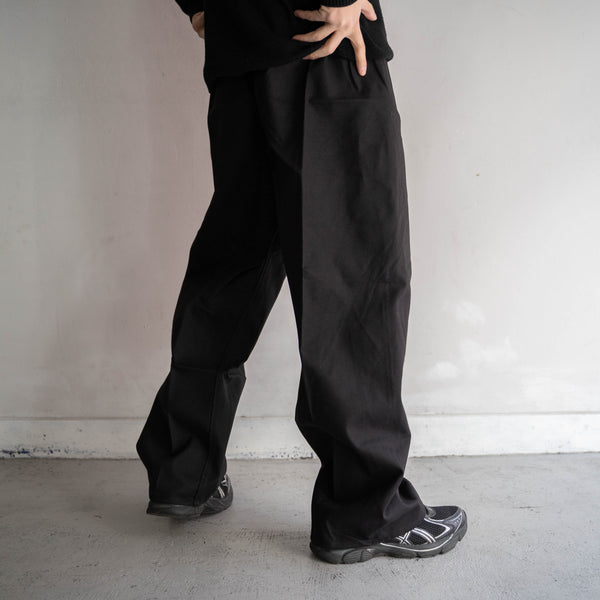 1970s Italy black easy pants 'dead stock'