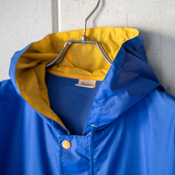 2000s Japan vintage blue×yellow nylon parka