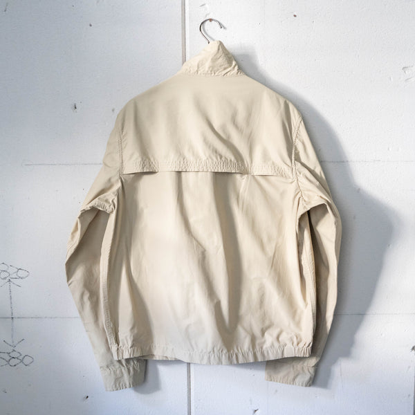 2000s 'Timberland' light beige color cotton × nylon jacket -with chin strap-