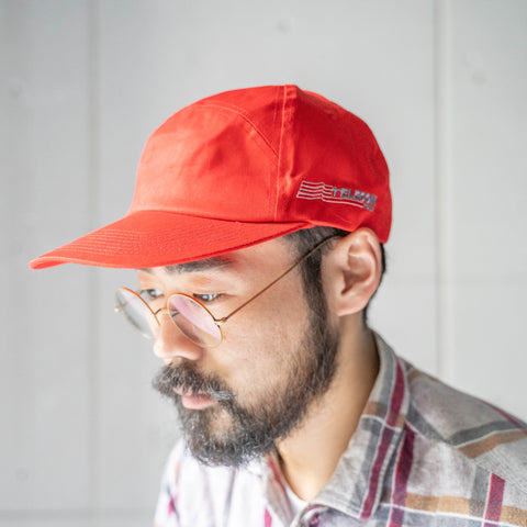 around1990s 'TELECOM ITALIA' red color work cap 'dead stock'