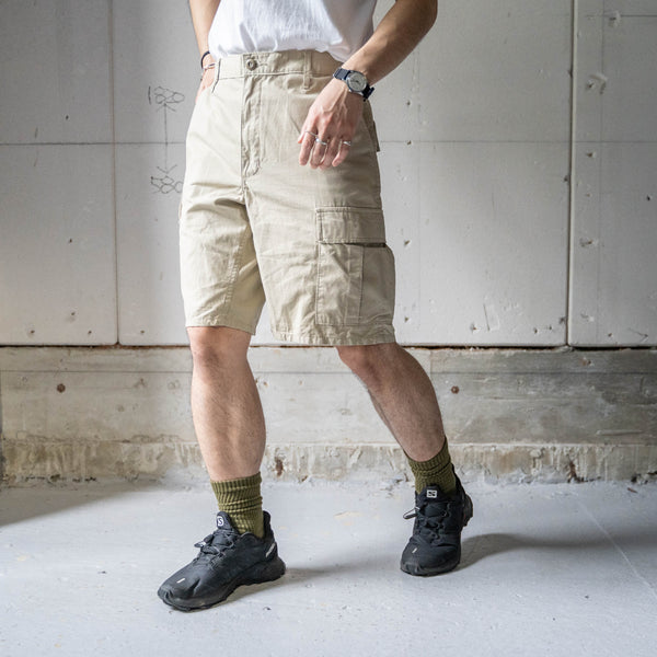 2000s 'PROPPER' beige color ripstop half cargo pants