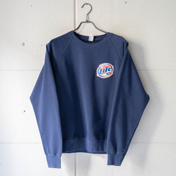 1990-00s 'FRUIT OF THE LOOM' navy color sweat 'patch custom'