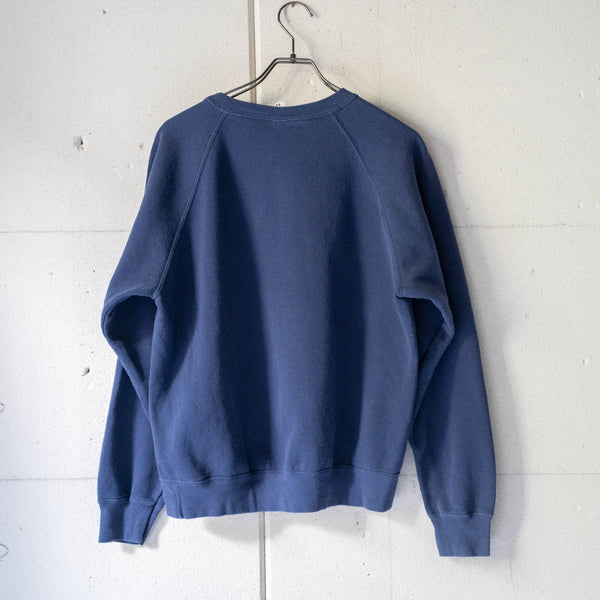 1990-00s 'FRUIT OF THE LOOM' navy color sweat 'patch custom'