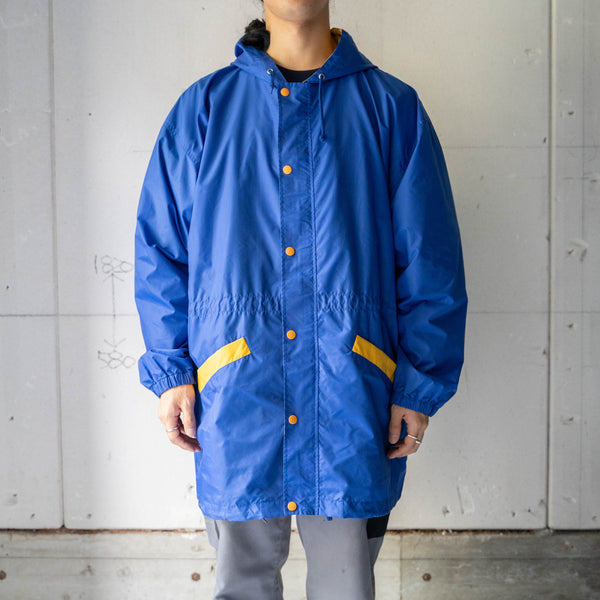 2000s Japan vintage blue×yellow nylon parka