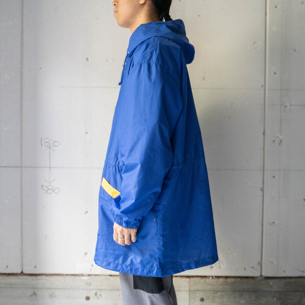 2000s Japan vintage blue×yellow nylon parka