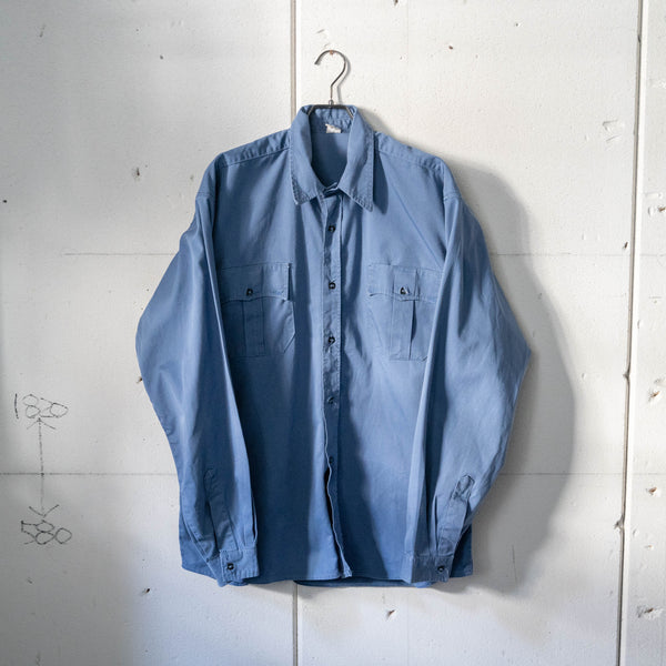 1980-90s Italian military blue shirt 'dead stock' -without epaulette-