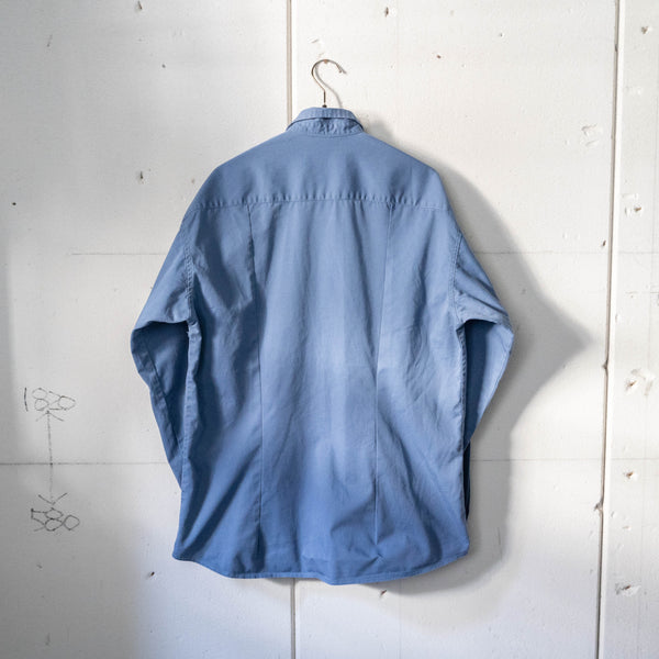 1980-90s Italian military blue shirt 'dead stock' -without epaulette-