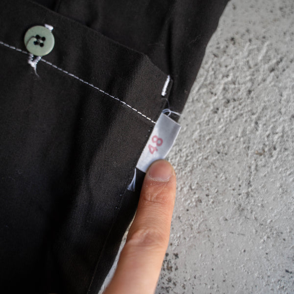 1980-90s Italian military chino pants -black dyed- ‘dead stock’ -1