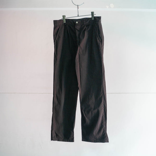 1980-90s Italian military chino pants -black dyed- ‘dead stock’ -2
