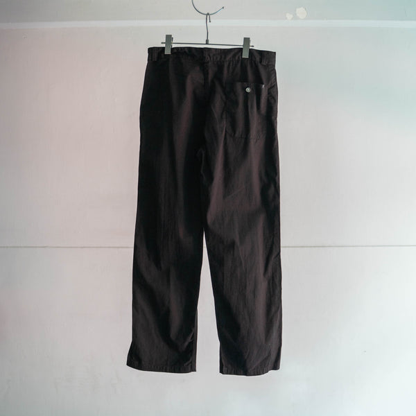 1980-90s Italian military chino pants -black dyed- ‘dead stock’ -2