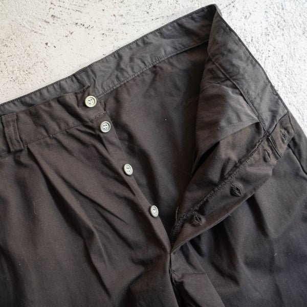 1980-90s Italian military chino pants -black dyed- ‘dead stock’ -2