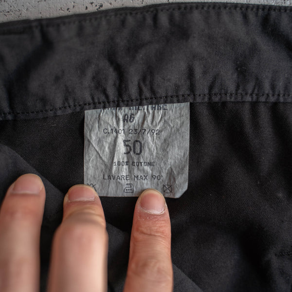 1980-90s Italian military chino pants -black dyed- ‘dead stock’ -2