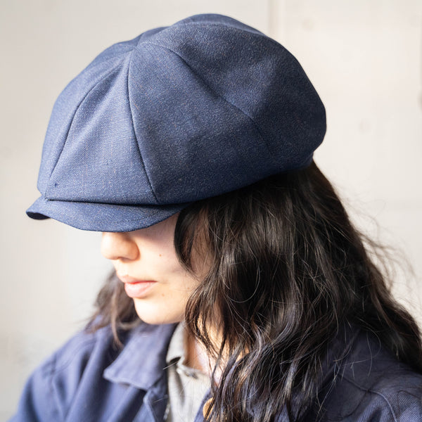 '1970s Japan vintage remake' 8 panel casquette -with adjuster- 'navy nep like design'