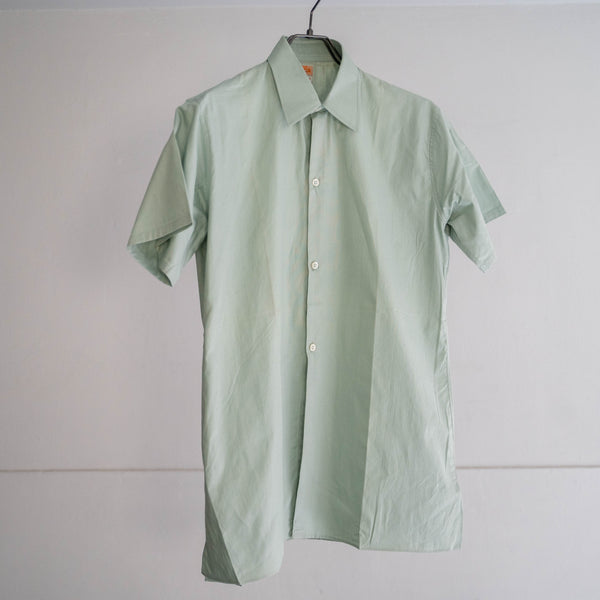 around 1960s France mint green short sleeve shirt 'dead stock'