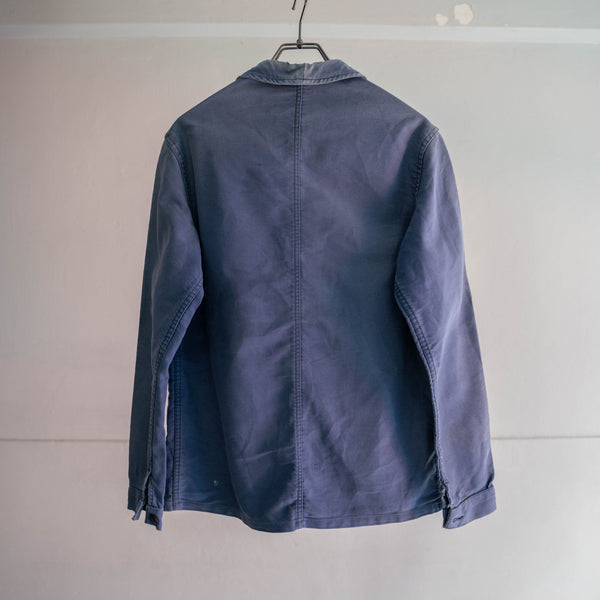 1960-70s France faded blue moleskin jacket 'Adolphe Lafont'