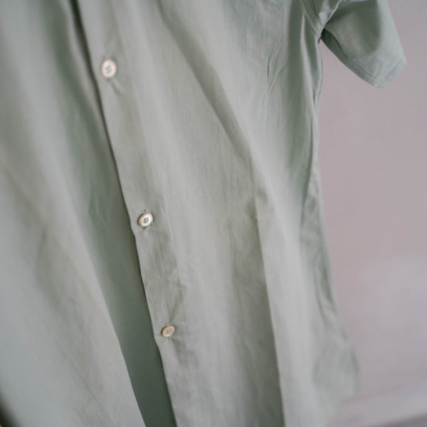 around 1960s France mint green short sleeve shirt 'dead stock'