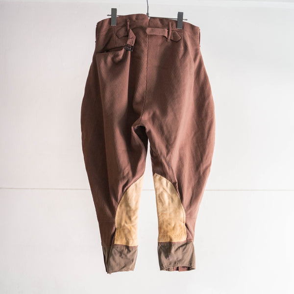 1940s US brown color corduroy jodhpurs pants -good details-