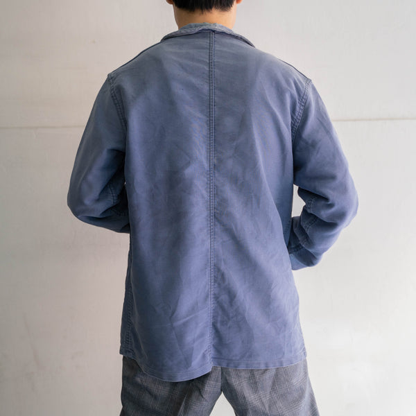 1960-70s France faded blue moleskin jacket 'Adolphe Lafont'