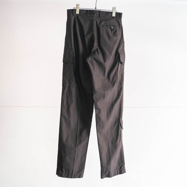 1970-90s Dutch military knife pocket cargo pants -black dyed- 'dead stock'