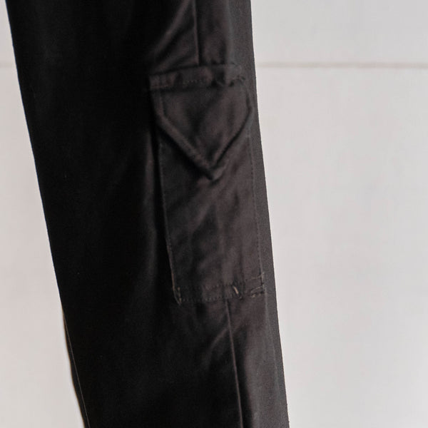 1970-90s Dutch military knife pocket cargo pants -black dyed- 'dead stock'