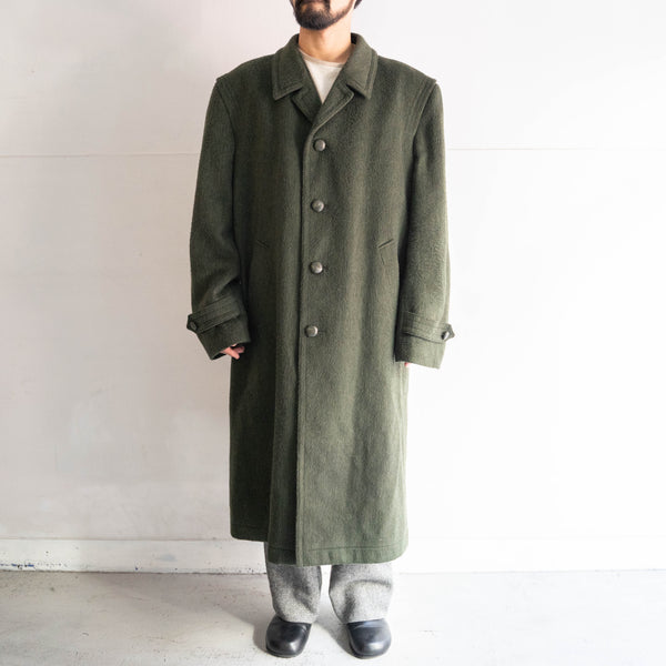 1970-80s Austria dark green color loden coat