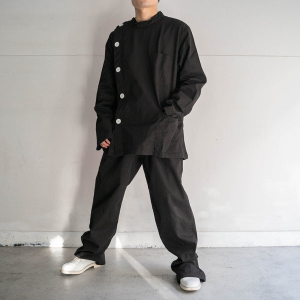 1980-90s Italian military chino pants -black dyed- ‘dead stock’ -2