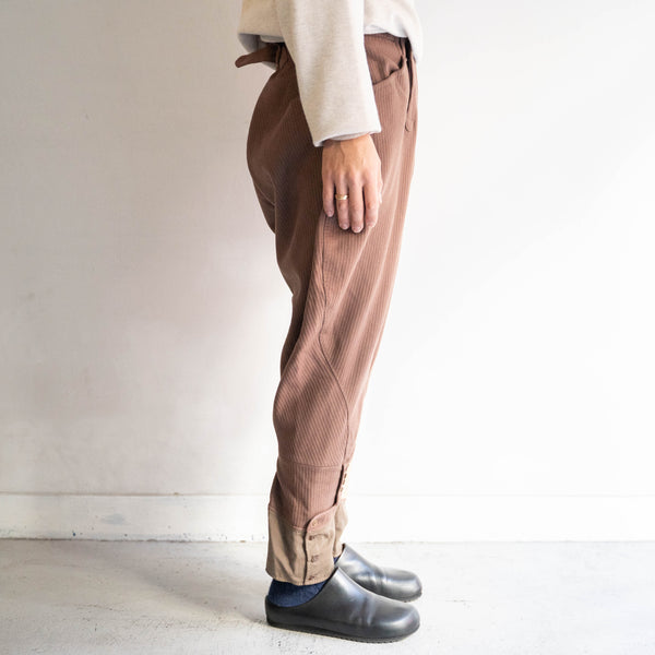 1940s US brown color corduroy jodhpurs pants -good details-