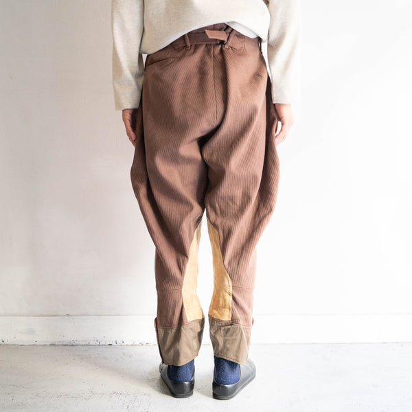 1940s US brown color corduroy jodhpurs pants -good details-