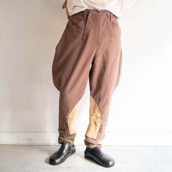 1940s US brown color corduroy jodhpurs pants -good details-