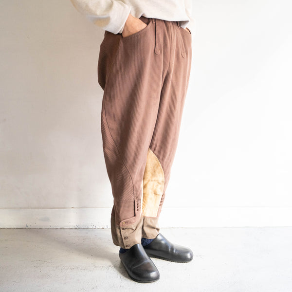 1940s US brown color corduroy jodhpurs pants -good details-