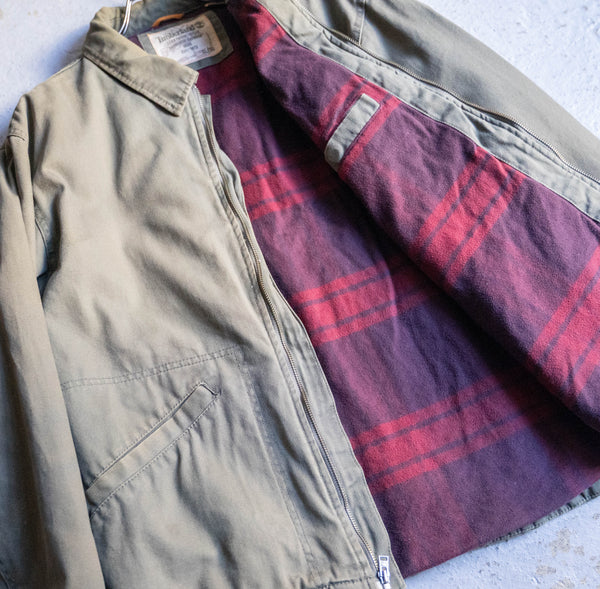 1990-00s 'Timberland' fade khaki color cotton work jacket