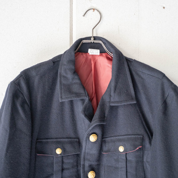 2000s Italian military dark navy wool short jacket 'dead stock'