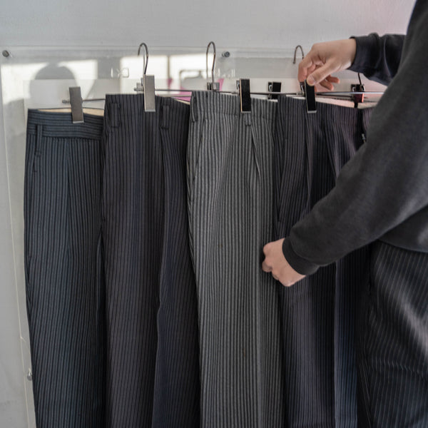 1960s Japan vintage gray based stripe slacks